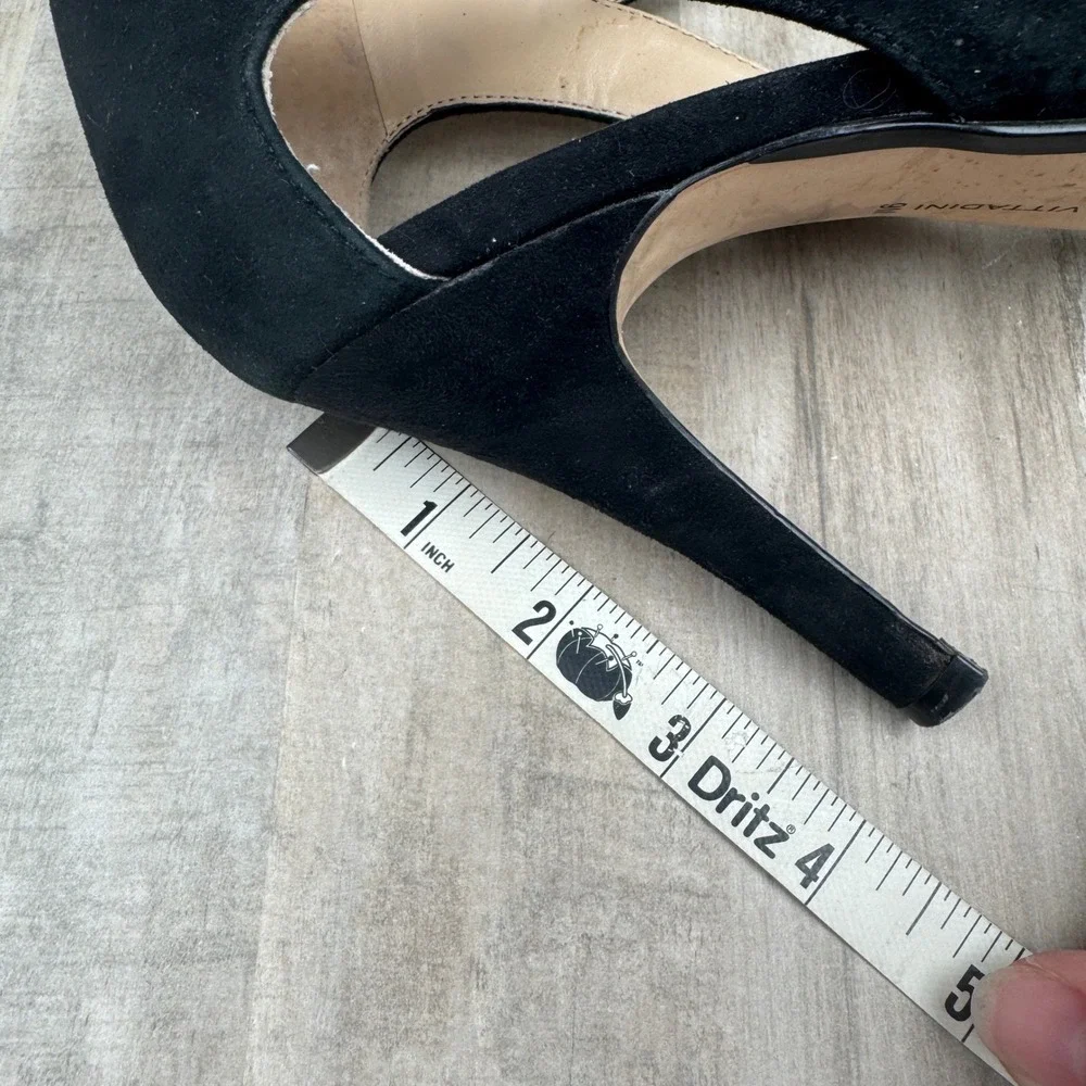 Adrienne Vittadini Women's 9 Black Strappy Heels 4